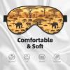 African Grassland Animals Unisex Elastic Adjustable Buckle Design Blackout Sleep Eye Mask for Home Travel Yoga Office Nap view 3