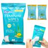 120ct Feminine Hygiene Wipes 3pk Cloths Cleansing Moist Towelette Vitamin E Aloe Hypoallergenic Ladies Feminine Wipes Refreshing Moist Cloth Wet Moisturizing Fresh Clean Cleansing Cloths Towelettes view 2