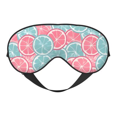 Blue Citrus Slices Unisex Elastic Adjustable Buckle Design Blackout Sleep Eye Mask for Home Travel Yoga Office Nap