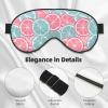 Blue Citrus Slices Unisex Elastic Adjustable Buckle Design Blackout Sleep Eye Mask for Home Travel Yoga Office Nap view 4