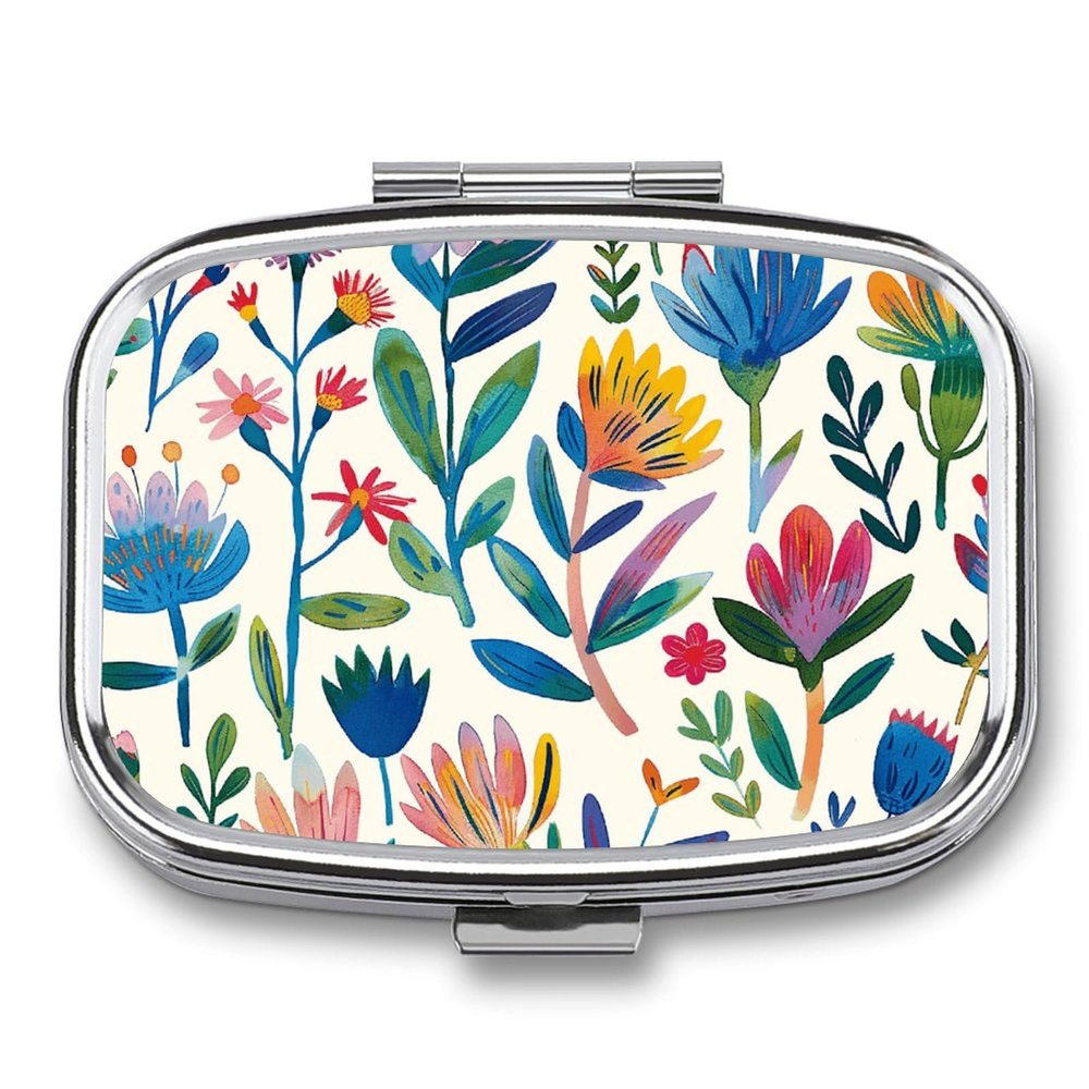 Pill Box Bright Pastel Colors Pill Case 3 Compartment Travel Pill Organizer Small Pill Container for Pocket Purse Daily Vitamin Case Medicine Box to Hold Vitamins Fish Oil