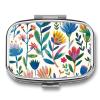 Pill Box Bright Pastel Colors Pill Case 3 Compartment Travel Pill Organizer Small Pill Container for Pocket Purse Daily Vitamin Case Medicine Box to Hold Vitamins Fish Oil view 1