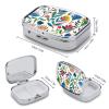 Pill Box Bright Pastel Colors Pill Case 3 Compartment Travel Pill Organizer Small Pill Container for Pocket Purse Daily Vitamin Case Medicine Box to Hold Vitamins Fish Oil view 2