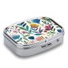 Pill Box Bright Pastel Colors Pill Case 3 Compartment Travel Pill Organizer Small Pill Container for Pocket Purse Daily Vitamin Case Medicine Box to Hold Vitamins Fish Oil view 3