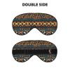 African Tribal Ethnic Texture Unisex Elastic Adjustable Buckle Design Blackout Sleep Eye Mask for Home Travel Yoga Office Nap view 2