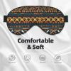 African Tribal Ethnic Texture Unisex Elastic Adjustable Buckle Design Blackout Sleep Eye Mask for Home Travel Yoga Office Nap view 3