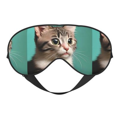 A Curious Cat Unisex Elastic Adjustable Buckle Design Blackout Sleep Eye Mask for Home Travel Yoga Office Nap