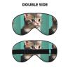 A Curious Cat Unisex Elastic Adjustable Buckle Design Blackout Sleep Eye Mask for Home Travel Yoga Office Nap view 2