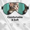 A Curious Cat Unisex Elastic Adjustable Buckle Design Blackout Sleep Eye Mask for Home Travel Yoga Office Nap view 3