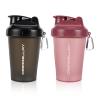 CREAWELLAY 2 Pack Shaker Bottles for Protein Mixes, 17 oz Small Protein Shaker Bottle with Handle, Gym Shaker Cups with Blending Ball for Pre Workout, BPA-Free & Dishwasher Safe (Black, Pink) view 1