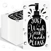 100PCS Disposable Hand Towels for Bathroom Paper Towels for Guests 3 Ply Just Wash Your Hands Please Bathroom Napkins for Powder Room Wedding Birthday Anniversary Baby Shower, Black view 1