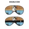 Bedroom Kitten Unisex Elastic Adjustable Buckle Design Blackout Sleep Eye Mask for Home Travel Yoga Office Nap view 2