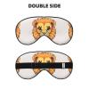 Cartoon Cute Little Lion Unisex Elastic Adjustable Buckle Design Blackout Sleep Eye Mask for Home Travel Yoga Office Nap view 2