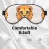 Cartoon Cute Little Lion Unisex Elastic Adjustable Buckle Design Blackout Sleep Eye Mask for Home Travel Yoga Office Nap view 3