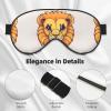 Cartoon Cute Little Lion Unisex Elastic Adjustable Buckle Design Blackout Sleep Eye Mask for Home Travel Yoga Office Nap view 4