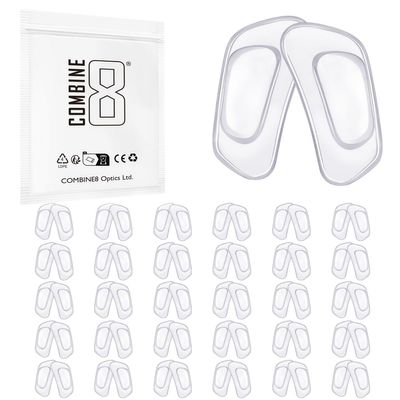 Combine8 Eyeglass Nose Pads, 30 Pairs Clear Soft Silicone Glasses Nose Pad for Costa South Point/Flagler/Ponce/Wader; for Oakley Cartridge/Spindle/Latch Key/Diecutter/Latch Alpha Eyeglasses