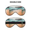 Beach Scenery Unisex Elastic Adjustable Buckle Design Blackout Sleep Eye Mask for Home Travel Yoga Office Nap view 2