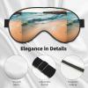 Beach Scenery Unisex Elastic Adjustable Buckle Design Blackout Sleep Eye Mask for Home Travel Yoga Office Nap view 4