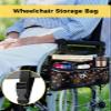 Anzona Sports Wheelchair Side Bag Walker Bag, Football Basketball Baseball Ball Games Wheelchair Accessories Armrest Pouch, Organizer Storage Bag for Walkers, Rollators, Scooters, 7.3''x13'' view 2