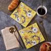 Bringsine 100-ct 13x13 Yellow Floral Beverage Disposable Paper Luncheon Napkins,Servilletas Printed Cocktail Flower Napkin for Art,Dinner,Wedding Bridal,Baby Shower Birthday Restaurant view 2