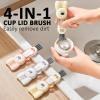 4 in 1 Cup Lid Cleaning Brush,2024 New Cute Rabbit Shaped Multifunctional Cleaning Brush for Bottle Gap Tight Spaces Cup,Portable Cup Mouth Scrubber Lid Crevice Cleaner Brushes view 2