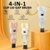 4 in 1 Cup Lid Cleaning Brush,2024 New Cute Rabbit Shaped Multifunctional Cleaning Brush for Bottle Gap Tight Spaces Cup,Portable Cup Mouth Scrubber Lid Crevice Cleaner Brushes view 4