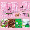 ArianQicult Soccer Party Favor Bags - 50Pcs Pink Football Goody Candy Treat Gift Bags, Sport Themed Party Decorations for Adult Kid Boy Girl Birthday Outdoor Sports Team Games Events Holiday Supplies view 4