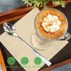 Gezond 100pcs Compostable Paper Napkins, Disposable Dinner Napkins 13 x 13 in Unbleached 2-ply Eco Lunch Tissue Natural view 3