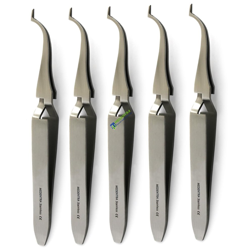 5 Pieces Dental Buccal Tube Tweezers Slim Orthodontic Bracket Holding Placing Positioning