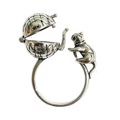 Adjustable Jewelry with Essential Oil Diffuser Vintage Rings Accessory for Women Girls Portab