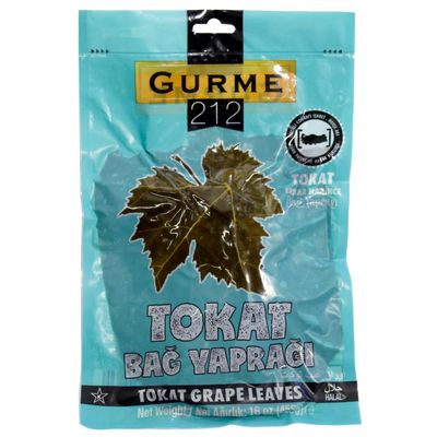 GURME 212 Premium Turkish Tokat Erbaa Narince Grape Leaves (Leaves for Dolma) 16 oz/455g