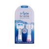 Triple Bristle Replacement Brush Head Refills | Innovative 3 Head Design | Compatible with Triple Bristle Brand Sonic Toothbrush | Color Changing Indicator Bristles | 2 Pack (Blue & Pink) view 2