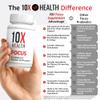 10X Health Focus Rhodiola Rosea - Brain Supplements for Memory and Focus - 60 Capsules Focus Supplement, Memory Supplement for Brain Health with Ginkgo Biloba, Huperzine A - Ginkgo Biloba Capsules view 2