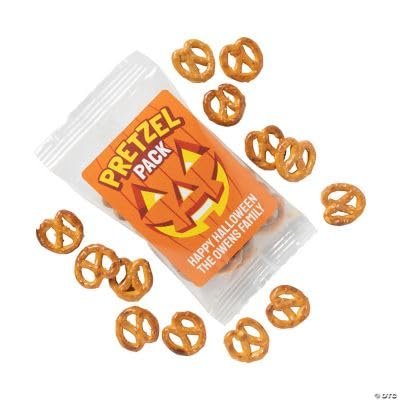 Fun Express Personalized Halloween Pretzel, Bulk 48 Pieces