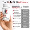 10X Health TMG Supplements - Trimethylglycine Supplement for Liver Support, Heart Wellness, Energy, Homocysteine Levels - TMG Capsules with Betaine Anhydrous - Non-GMO & Gluten-Free - 60 Capsules view 4