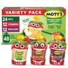 Motts No Sugar Added Applesauce Variety Pack, 3.2 oz Clear Pouches, 48 Count (4 Packs of 12)