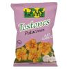 Lam's Tostones Garlic, No Trans Fat, Gluten Free, 20 x 4 oz, Smashed Plantain Chunks, Thin and Crispy (Pack of 20, Garlic) view 1