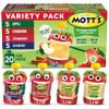 Mott's No Sugar Added Applesauce Variety Pack, 4 Flavors  Apple, Strawberry, Cinnamon & Blueberry, Made from Real Fruit, No Artificial Flavors, 3.2 Clear Pouches, 20 Pack view 1