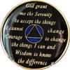 11 Year AA Medallion Metallic Blue Tri-Plate Sobriety Chip view 2