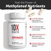 10X Health Optimize Multivitamin for Men - 90 Capsules, Methylated Multivitamin 34 in 1 Formula with 800 mcg of Vitamin B12, 5-MTHF, NAC - Methyl B Complex view 3