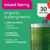 Zena Nutrition Organic Super Greens Powder, 70+ Superfoods, 0 Sugar, 3G Fiber, Spirulina, Chlorella, Antioxidants, Prebiotics/Probiotics, Digestive Enzymes, Mixed Berry, 30 Servings view 2