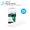 Party Essentials Pack of 300 Disposable Individually Wrapped 10.25 Inches Long Giant Plastic Drinking Straws, Green view 3