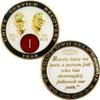 31 Year AA Founders Medallion Red and White Tri-Plate Sobriety Chip view 2