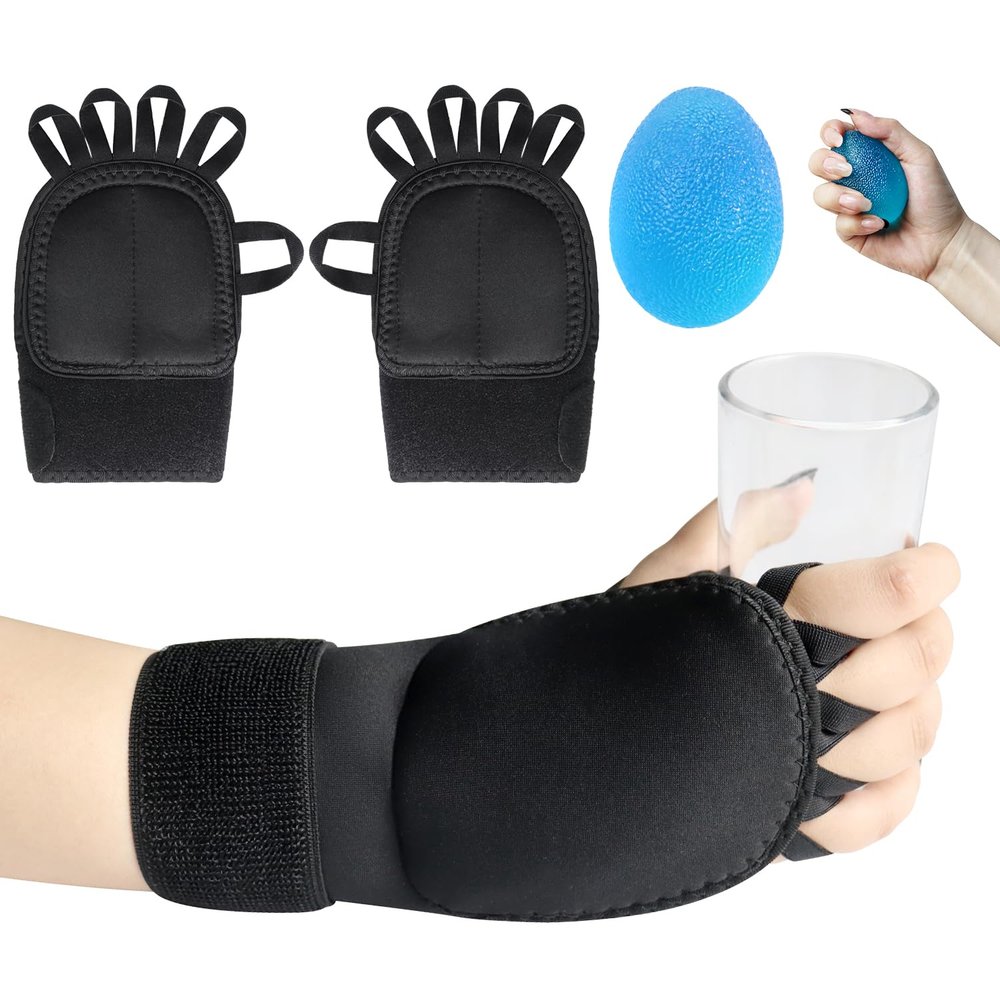 2 Pack Weighted Gloves for Tremors, Improved Hand/Wrist Mobility, Adjustable Hand Stability Aid for Parkinson's Patients, Writing Stability & Strengthening, Hand Grip Strength Trainer