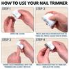 NineLife Basics Automatic Electric Nail Trimmer/Clipper with LED Light & 2 Speeds with Nail Scraps Storage, USB-C Rechargeable Fingernail Clipper/Trimmer for Babies, Children, Kids, Adults, White view 4