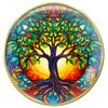10 Year Tree of Life Medallion Colorful Sobriety Chip Growing Along Spiritual Lines view 1