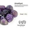 1/2lb Amethyst Tumbled Stones Bulk Stones - Large 25-30mm Natural Raw Stones Crystal for Tumbling, Cabbing, Fountain Rocks, Decoration, Polishing, Wire Wrapping, Wicca & Reiki Crystal Healing view 2