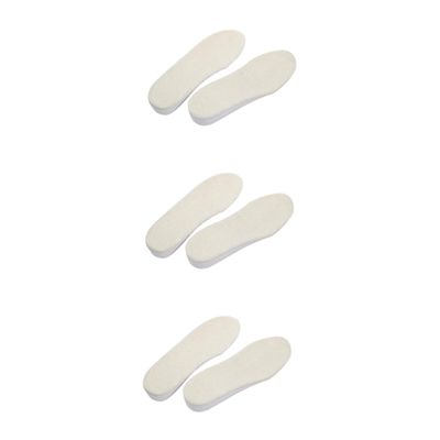 minkissy 3pairs Warm Wool Height Increasing Insoles for Men Women Pu Shoe Pads Comfortable Cushion for Enhanced Fit and Height Boost