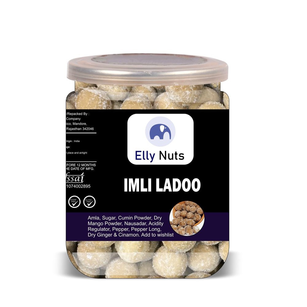ELLY NUTS Imli Ladoo 500 Gram Airtight Container