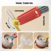 3 in 1 Cup Lid Cleaning Brush, 2024 New Portable Crevice Cleaning Brush Set for Baby Bottle Gap Tight Spaces Cup, Rotatable Cup Lid Cleaner Cup Mouth Scrubber view 4